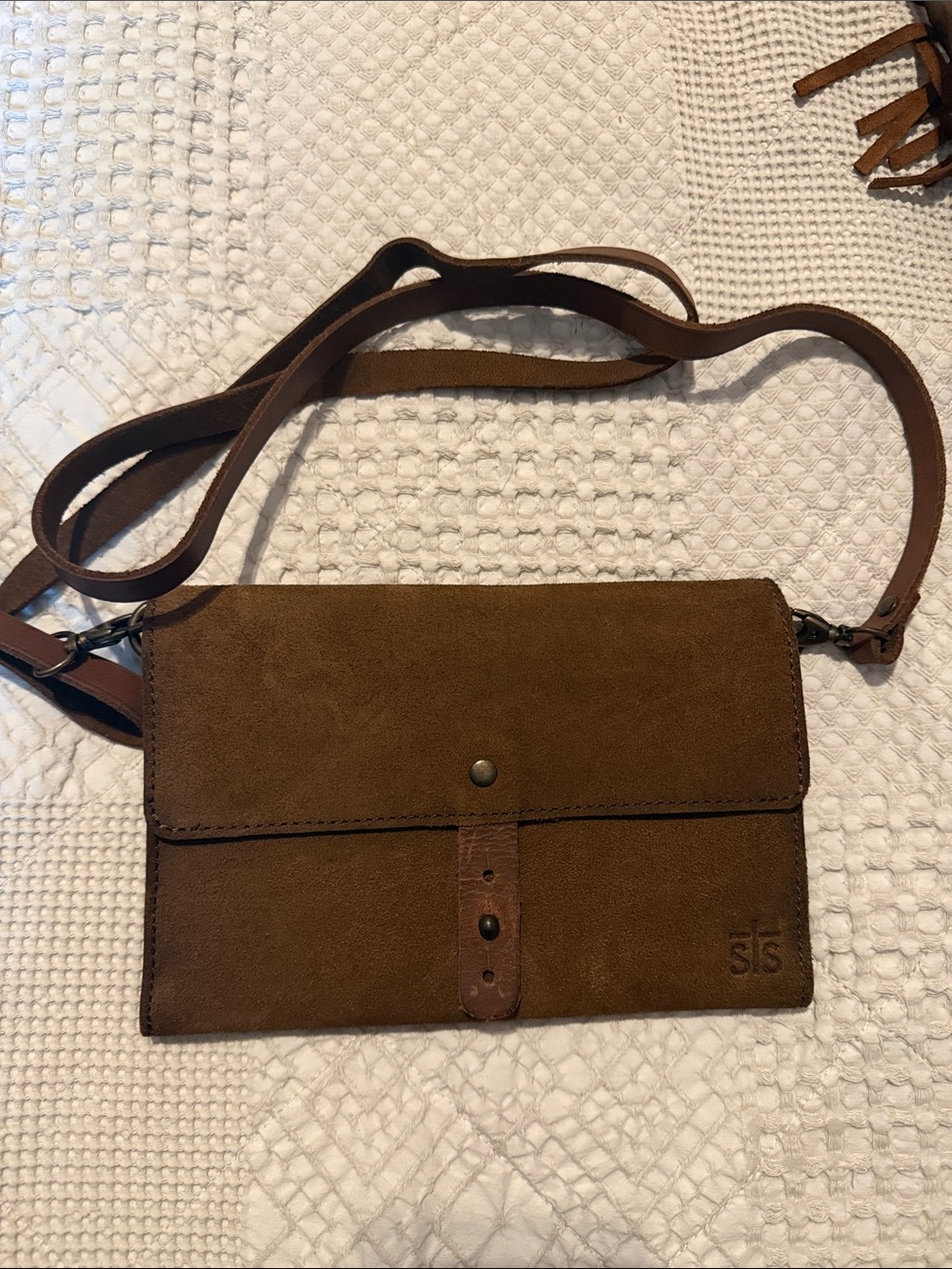 STS Ranchwear Brown Suede Crossbody Bag -
